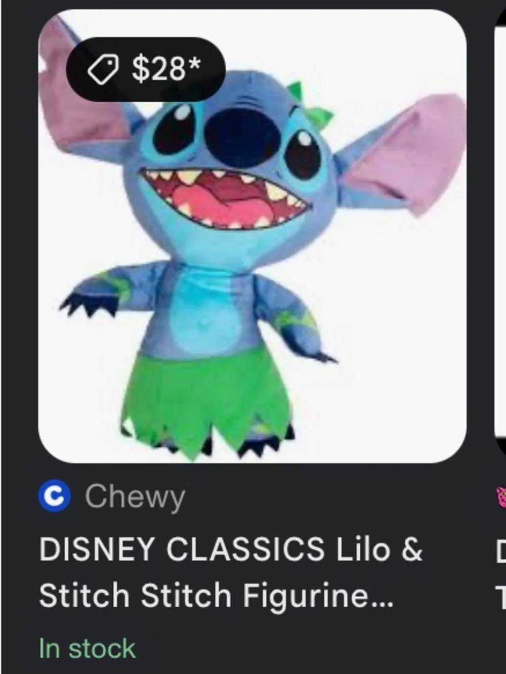 NWT- Disney Stitch Plush - Blue, Green, Pink Accents